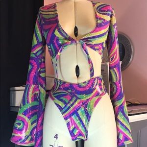 custom Other - 2 piece disco rave set custom Other - 2 piece disco rave set